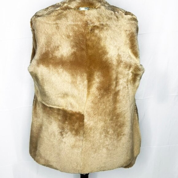 Monzoni24 Italian Shearling Leather Jacket Lambskin Suede Sz. 8  Camel - Picture 14 of 16